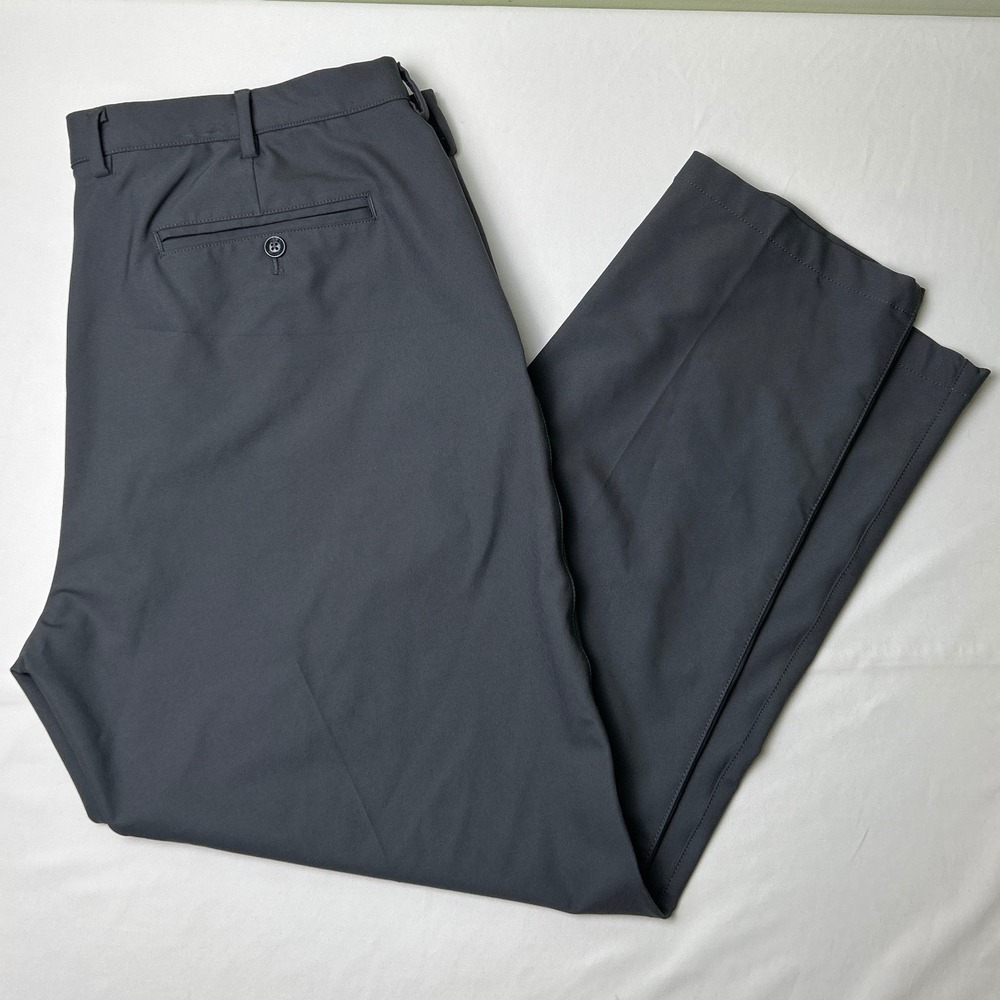 Greg Norman Mens Stretch Performance Golf Pants Size 40x29 Charcoal Gray Active